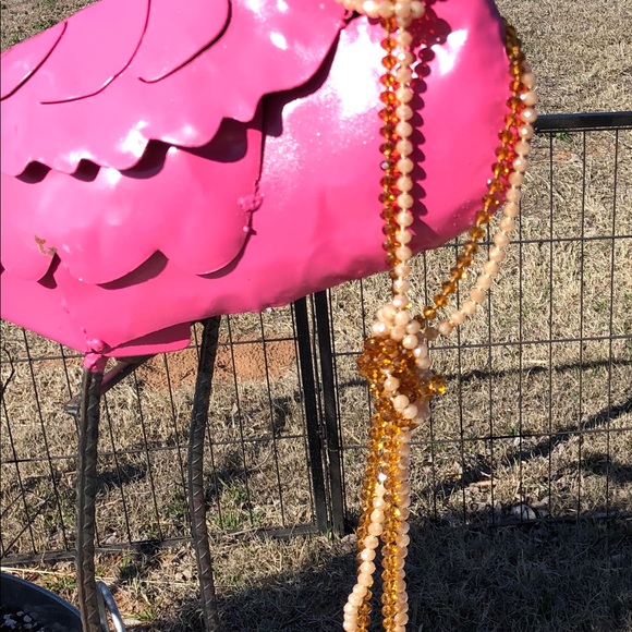 NWOT Point Of Perfection Beaded Necklace in Taupe - Picture 6 of 8